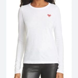 Rag and Bone Women's The Embroidered Heart Long Sleeve Tee
